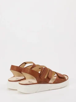 Ganter – Klettsandalen aus Kalbleder in Braun