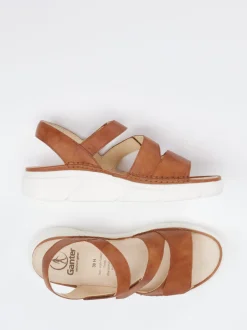 Ganter – Klettsandalen aus Kalbleder in Braun