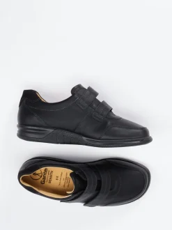 Ganter – Klettverschluss-Halbschuh aus Kalbleder schwarz