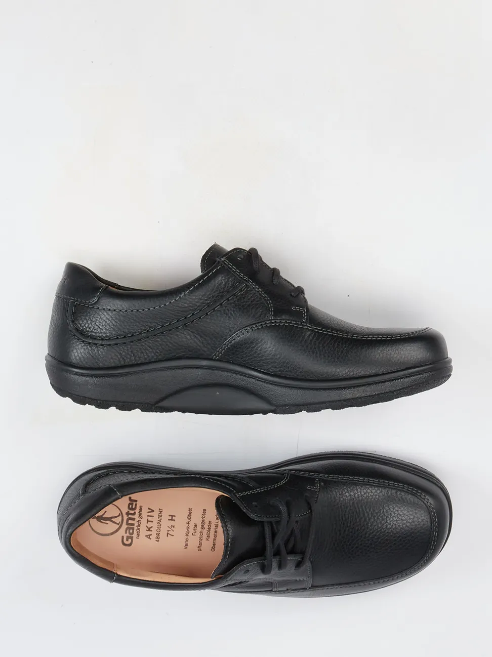 Ganter – Komfort-Halbschuh aus Kalbleder schwarz