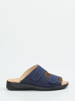 Ganter – Komfort-Pantolette aus Nubukleder marineblau