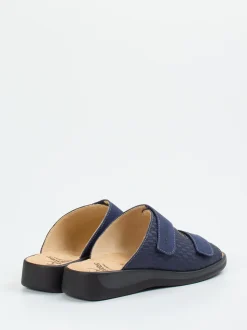 Ganter – Komfort-Pantolette aus Nubukleder marineblau