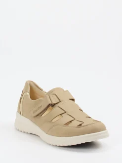 Ganter – Komfort-Sandale aus Nubukleder beige