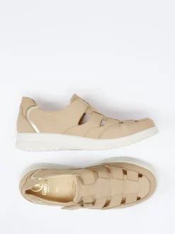 Ganter – Komfort-Sandale aus Nubukleder beige