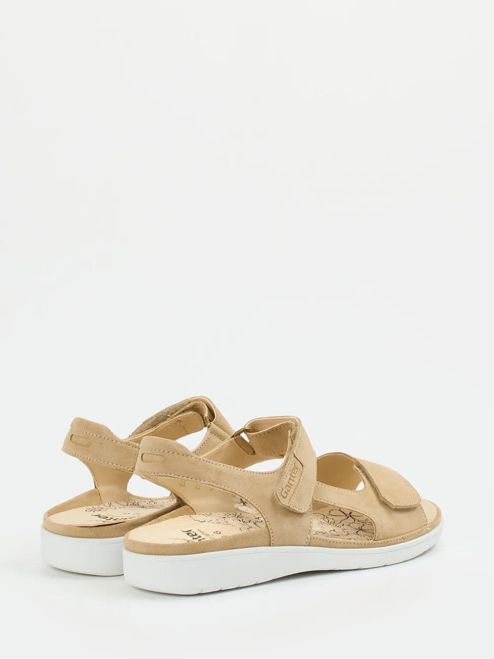 Ganter – Komfortsandale aus Veloursleder beige