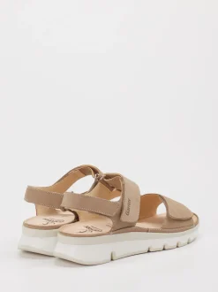 Ganter – Komfortsandale aus Nubukleder Beige
