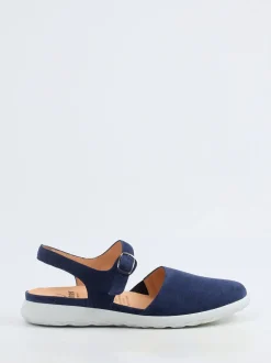 Ganter – Komfort-Sandale aus Veloursleder Marineblau