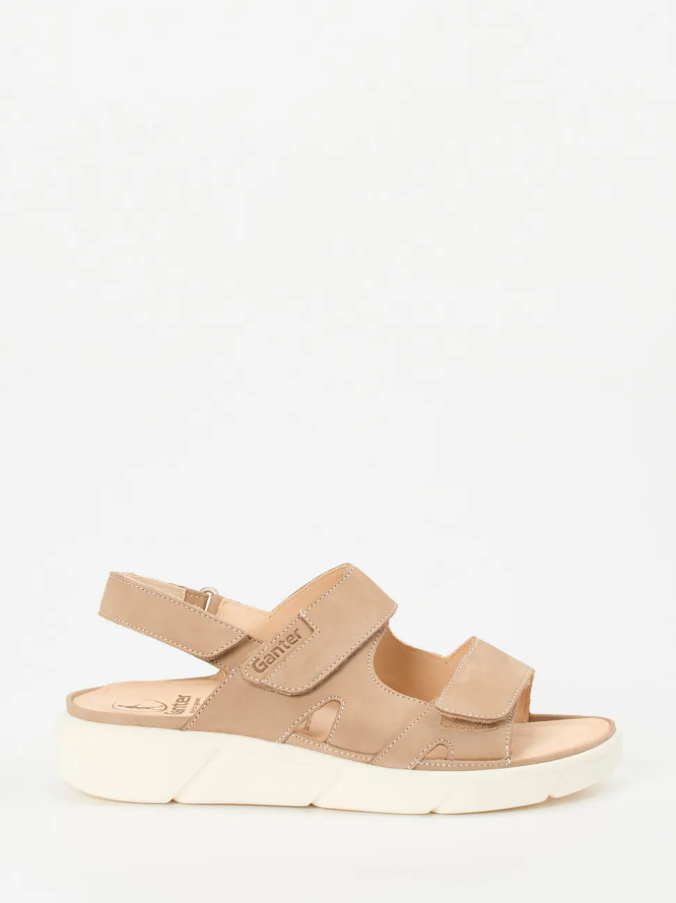 Ganter – Komfortsandale aus Nubukleder beige
