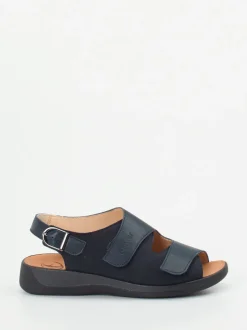 Ganter – Komfort-Sandalen aus Kalbleder Dunkelblau