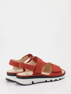 Ganter – Komfortsandalen aus Nubukleder ziegelrot
