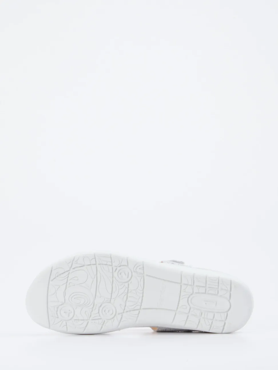 Ganter – Komfortsandalen aus Metallic-Material silber