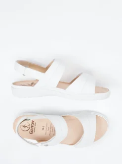 Ganter – Komfortsandalen aus Kalbleder Weiß
