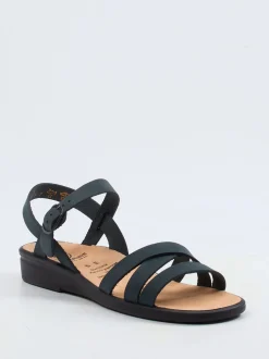 Ganter – Komfort-Sandalen aus Nubukleder Dunkelpetrol