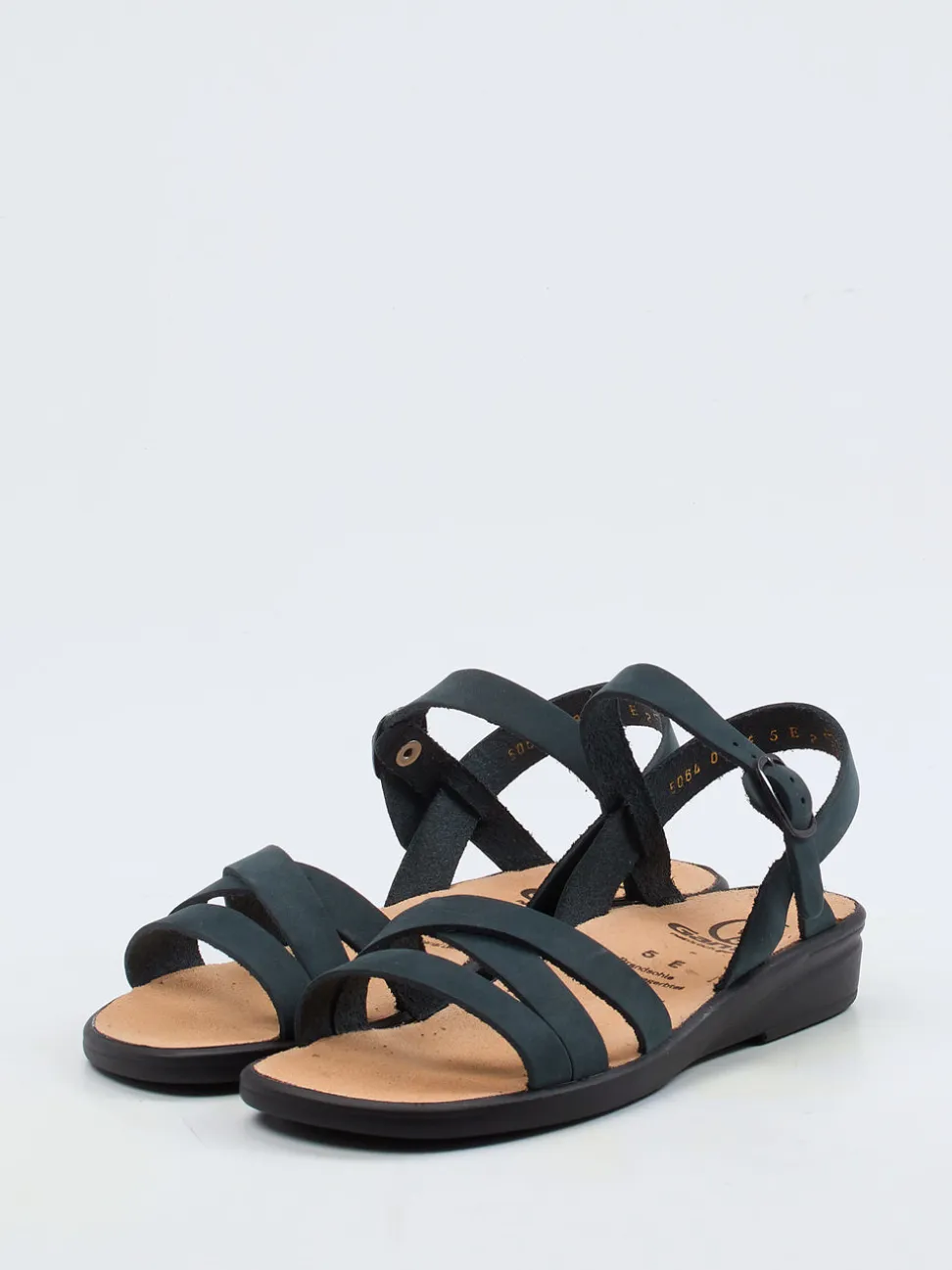 Ganter – Komfort-Sandalen aus Nubukleder Dunkelpetrol