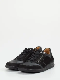 Ganter – Komfort-Sneaker aus Nubukleder schwarz