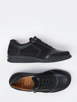 Ganter – Komfort-Sneaker aus Nubukleder schwarz