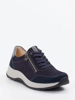Ganter – Komfort-Sneaker aus Nubukleder Dunkelblau