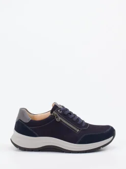Ganter – Komfort-Sneaker aus Nubukleder Dunkelblau