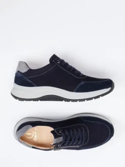Ganter – Komfort-Sneaker aus Nubukleder Dunkelblau