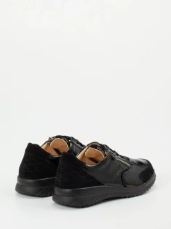 Ganter – Komfort-Sneaker aus Lackleder schwarz