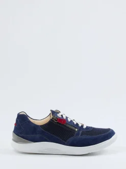 Ganter – Komfort-Sneaker aus Veloursleder Marineblau