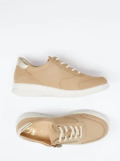 Ganter – Komfort-Sneaker aus Nubukleder beige