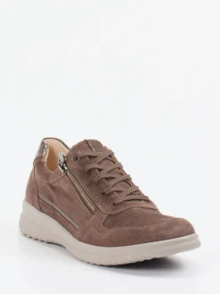 Ganter – Komfort-Sneaker aus Veloursleder braun