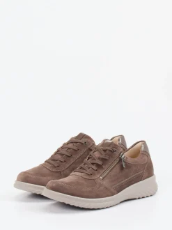 Ganter – Komfort-Sneaker aus Veloursleder braun