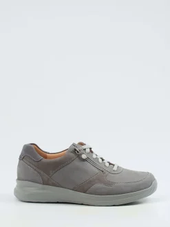 Ganter – Komfort-Sneaker aus Nubukleder Steingrau