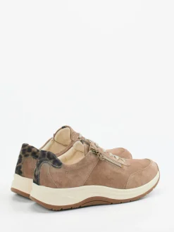 Ganter – Komfort-Sneaker aus Veloursleder rosébraun