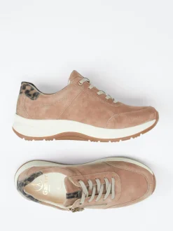 Ganter – Komfort-Sneaker aus Veloursleder rosébraun