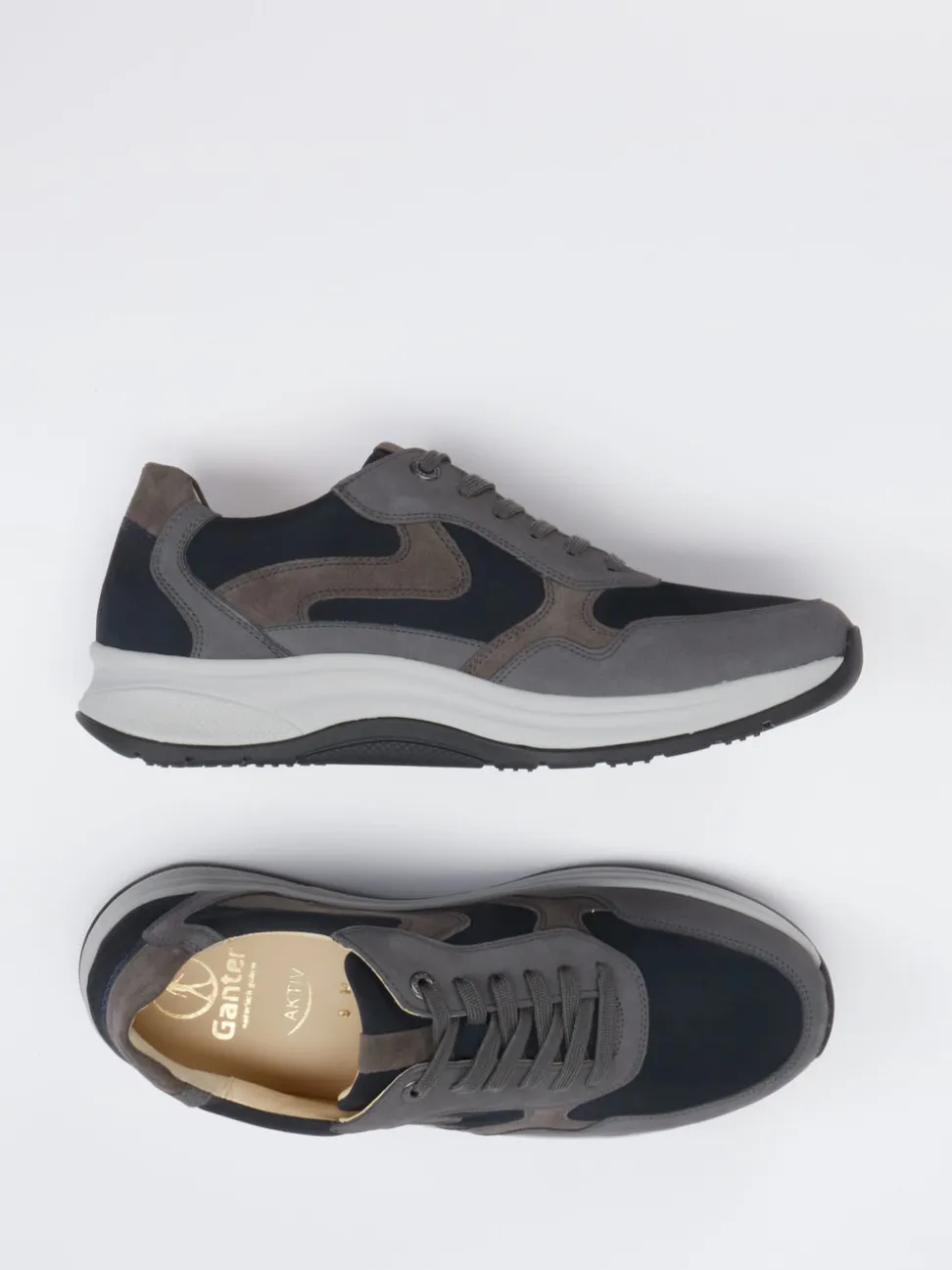 Ganter – Komfort-Sneaker aus Nubukleder anthrazit