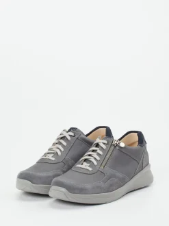 Ganter – Komfort-Sneaker aus Velourleder grau