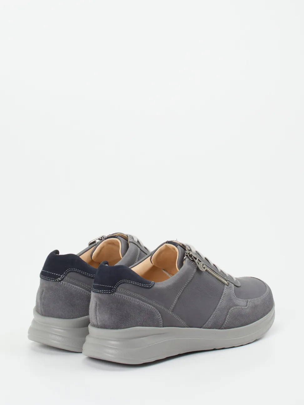 Ganter – Komfort-Sneaker aus Velourleder grau
