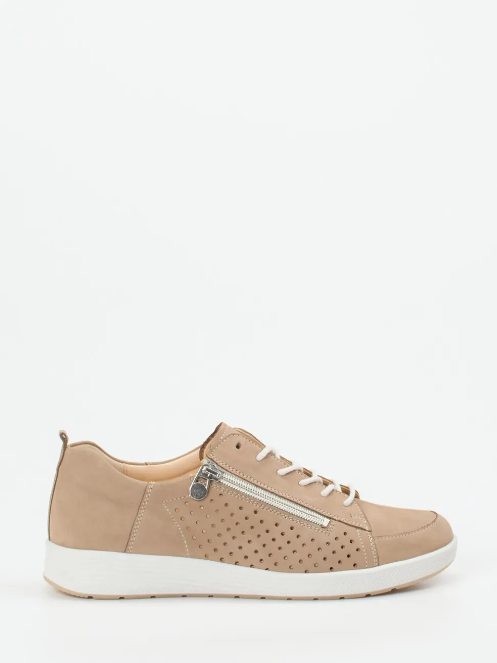 Ganter – Komfort-Sneaker aus Nubukleder Beige