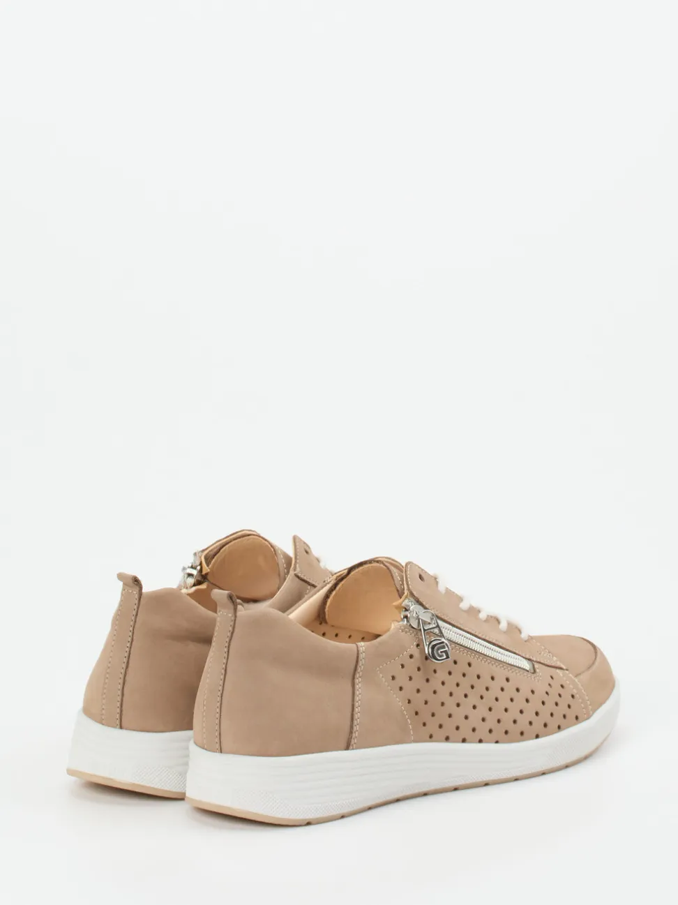 Ganter – Komfort-Sneaker aus Nubukleder Beige