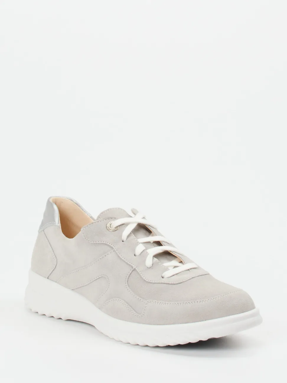 Ganter – Komfort-Sneaker aus Veloursleder Hellgrau