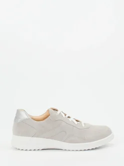 Ganter – Komfort-Sneaker aus Veloursleder Hellgrau