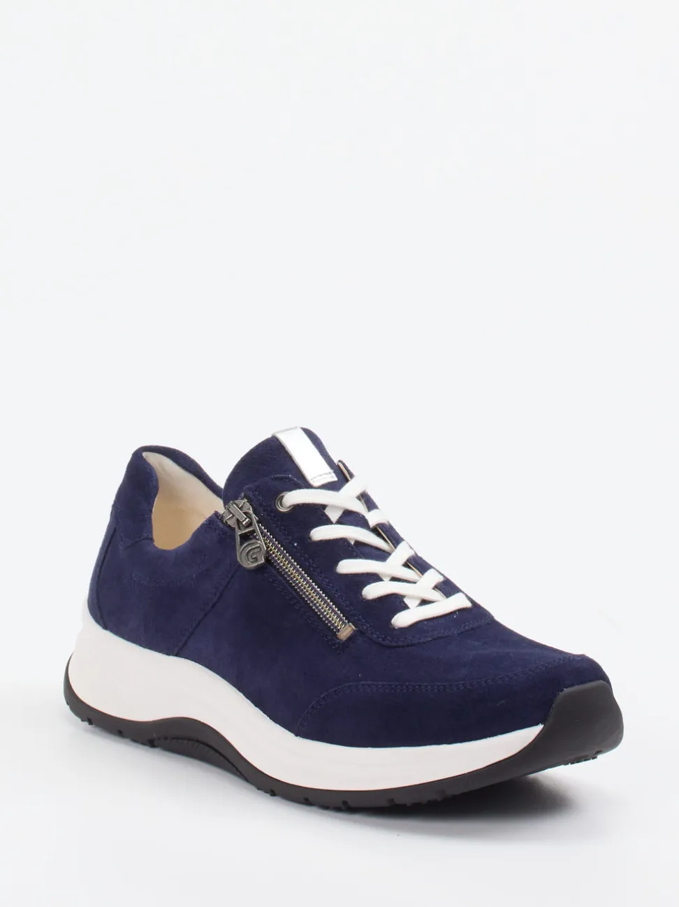 Ganter – Komfort-Sneaker aus Veloursleder Dunkelblau