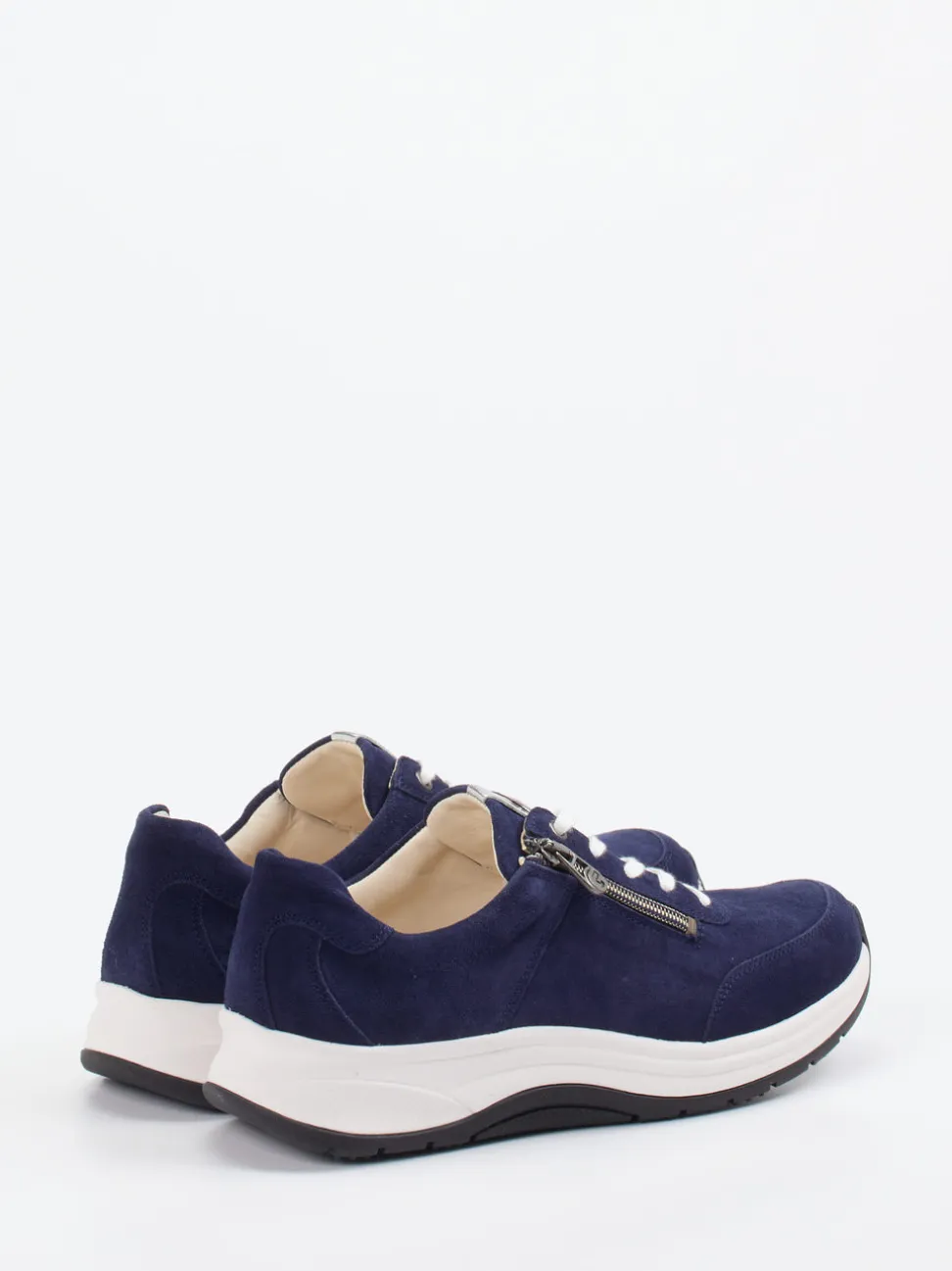 Ganter – Komfort-Sneaker aus Veloursleder Dunkelblau