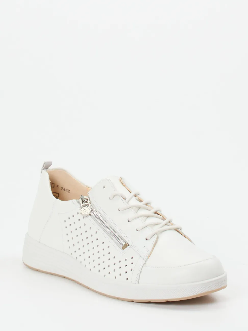 Ganter – Komfort-Sneaker aus Kalbleder weiß