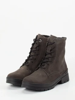 Ganter – Schnürboots aus Veloursleder dunkelbraun