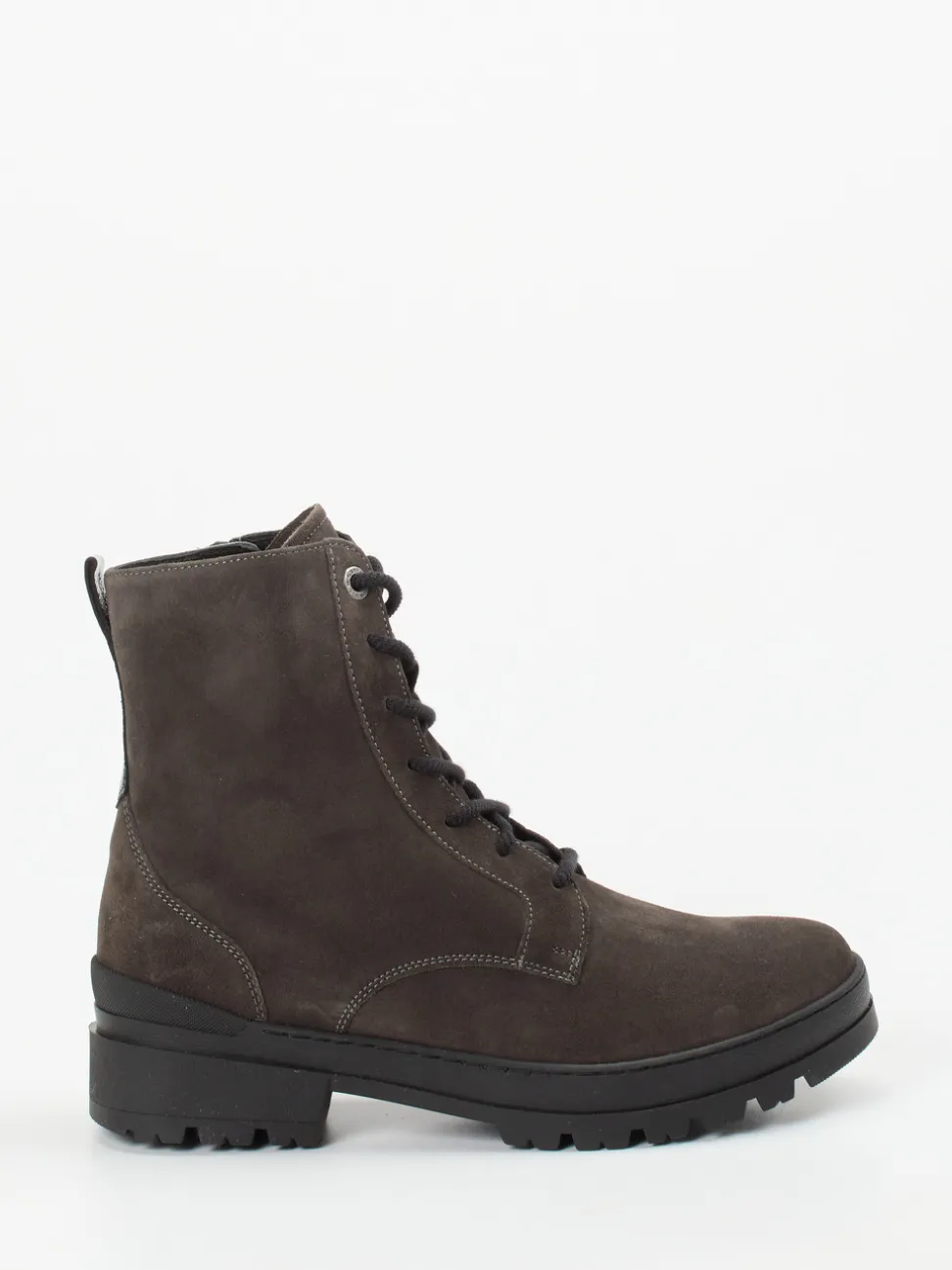 Ganter – Schnürboots aus Veloursleder dunkelbraun