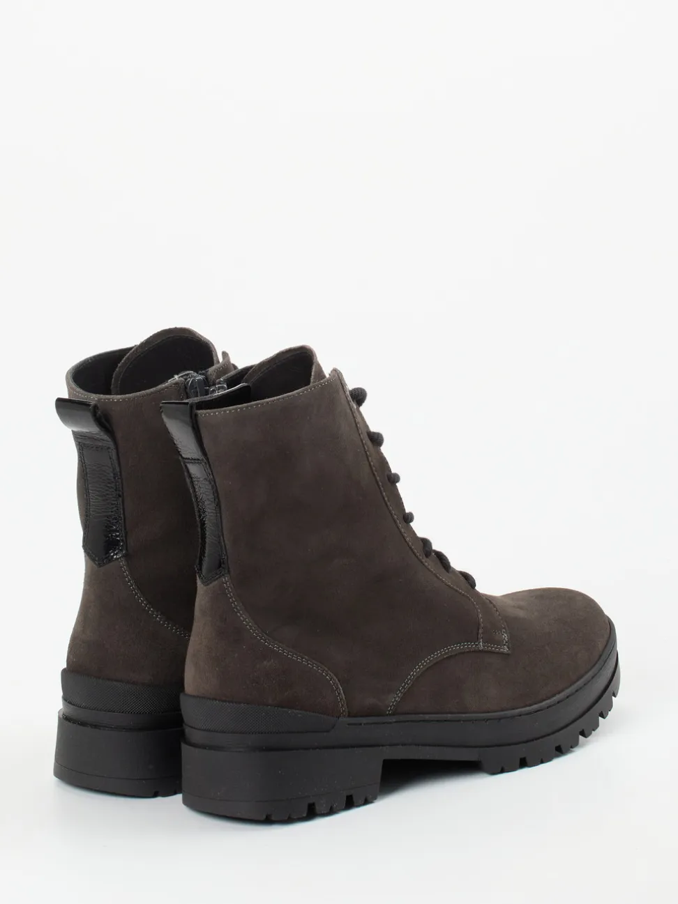Ganter – Schnürboots aus Veloursleder dunkelbraun