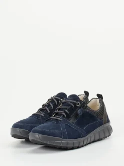 Ganter – Schnürschuh aus Veloursleder dunkelblau