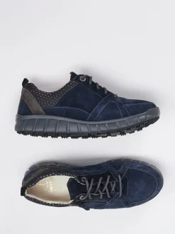 Ganter – Schnürschuh aus Veloursleder dunkelblau