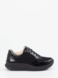Ganter – Schnürschuh aus Veloursleder schwarz