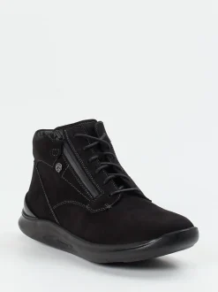 Ganter – Schnürstiefeletten aus Nubukleder schwarz