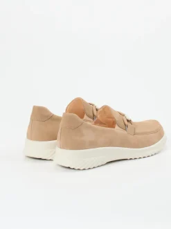 Ganter – Slipper aus Nubukleder in Beigebraun