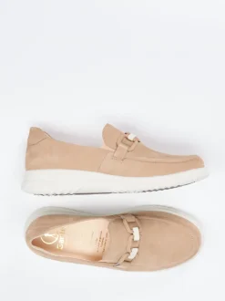 Ganter – Slipper aus Nubukleder in Beigebraun